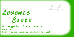 levente csete business card